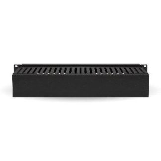 ORGANIZADOR METALICO HORIZONTAL BROBOTIX NEGRO 2U ACERO 830878