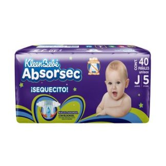 PAÑAL ABSORSEC EXTRA JUMBO PAQUETE CON 40 PIEZAS