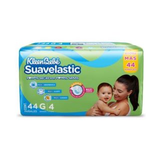 PAÑAL SUAVELASTIC MAX PANAL GRANDE PAQUETE CON 44 PIEZAS
