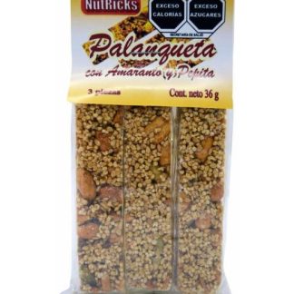 PALANQUETA DE AMARANTO Y PEPITA 3 PZAS 36 G NUTRICKS