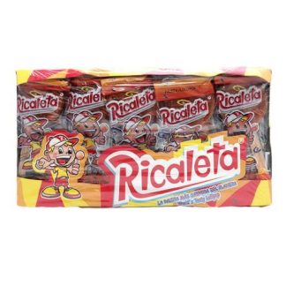 PALETA ENCHILADA RICALETA TAMARINDO PAQUETE CON 25 PIEZAS DE 20 GR