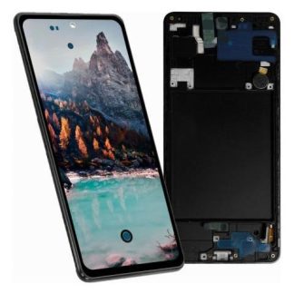 PANTALLA COMPATIBLE CON SAMSUNG A71 A715F OLED CON MARCO NEGRO