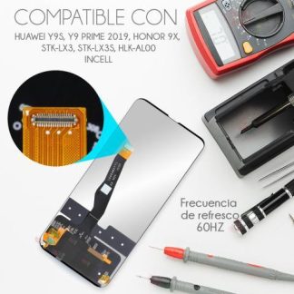 PANTALLA COMPLETA COMPATIBLE CON HONOR 9X STK-LX1 STK-LX3 COLOR NEGRO