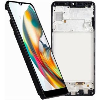 PANTALLA COMPLETA PARA SAMSUNG A22 4G A225F A225M CON MARCO INCELL COLOR NEGRO