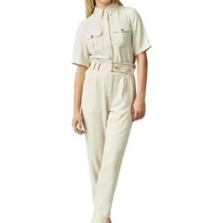 PANTALON LISO CON RESORTE MARFIL HOLLY LAND