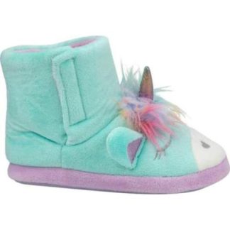 PANTUFLA BOTA UNICORNIO AZUL MENTA VIVIS SHOES KIDS