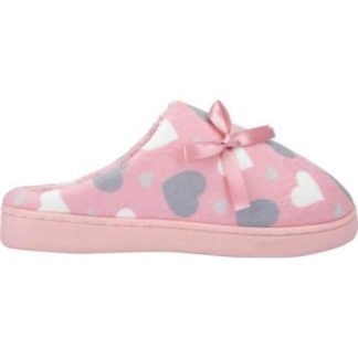 PANTUFLA DE PELUCHE CORAZONES ROSA SHOSH CONFORT