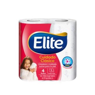 PAPEL HIGIENICO ELITE CLASICO COLOR 287 HOJAS 4 ROLLOS