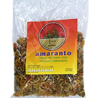 PASTA INTEGRAL CON VERDURA Y AMARANTO CODITO 200 G ARTE AMARANTO