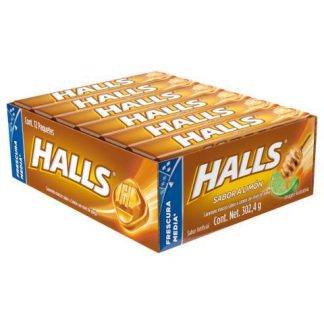 PASTILLAS HALLS MIEL PAQUETE CON 12 PIEZAS DE 9 PASTILLAS