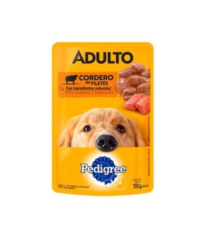 PEDIGREE ADULTO CORDERO SOBRE DE 100 GR