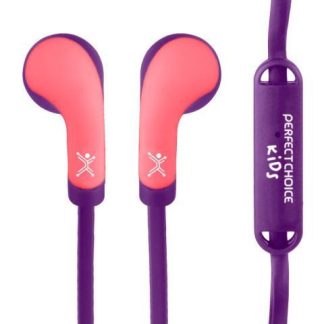 PERFECT CHOICE AUDIFONOS INTRAURICULARES BUBBLE GUM ALAMBRICO 1.2 METROS 3.5MM ROSA-MORADO