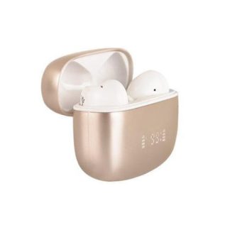 PERFECT CHOICE AUDIFONOS INTRAURICULARES CON MICROFONO INTUNE INALAMBRICO BLUETOOTH USB-C BEIGE