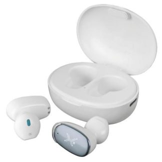 PERFECT CHOICE AUDIFONOS INTRAURICULARES CON MICROFONO SHELL INALAMBRICO BLUETOOTH USB BLANCO