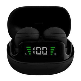 PERFECT CHOICE AUDIFONOS INTRAURICULARES CON MICROFONO TWS MINI TINY BEATS INALAMBRICO BLUETOOTH USB-C NEGRO