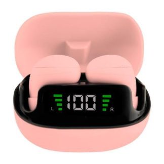PERFECT CHOICE AUDIFONOS INTRAURICULARES CON MICROFONO TWS MINI TINY BEATS INALAMBRICO BLUETOOTH USB-C ROSA