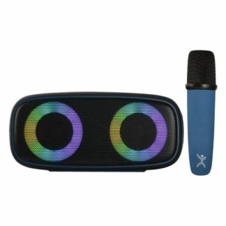 PERFECT CHOICE BOCINA PORTATIL OUTDOORS LITE BLUETOOTH INALAMBRICO 16W RMS USB-C NEGRO-AZUL - INCLUYE MICROFONO