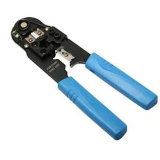 PINZA PARA CRIMPEAR PLUG MODULAR RJ45 CORTA Y PELA AZULNEGRO 000210 BROBOTIX