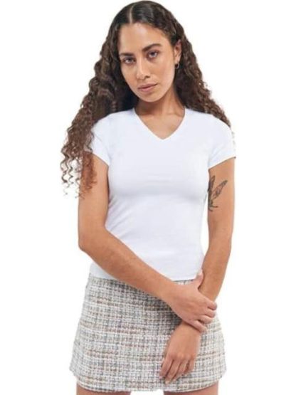 PLAYERA CUELLO V BLANCO HOLLY LAND - Image 4
