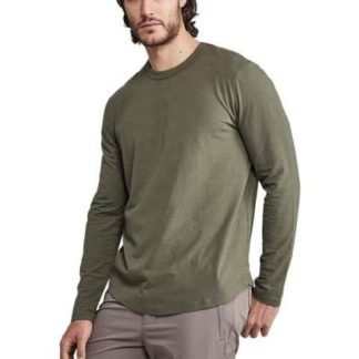 PLAYERA BASICA MANGA LARGA CUELLO REDONDO VERDE OLIVO NEXT CO
