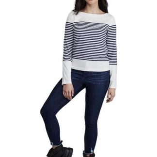 PLAYERA DE RAYAS CUELLO REDONDO BLANCO HOLLY LAND
