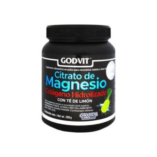 POLVO CITRATO DE MAGNESIO C COLAGENO HIDROLIZADO 200 GR SABOR TE GN+VIDA