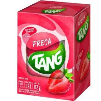 POLVO PARA PREPARAR BEBIDA TANG SABOR FRESA PAQUETE CON 8 SOBRES