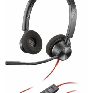POLY AUDIFONOS BLACKWIRE 3220 MICROSOFT TEAMS ALAMBRICO USB-C NEGRO
