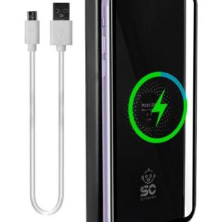 POWER BANK PILA BATERIA 10000MAH PORTATIL CARGA INALAMBRICA NEGRO