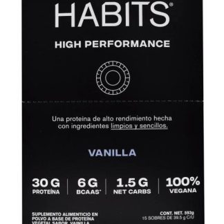 PROTEINA VEGETAL HIGH PERFORMANCE VAINILLA 39.5 G HABITS NFK P 15