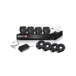 PROVISION-ISR KIT DE VIGILANCIA PAK4LIGHTCC2MP-28 DE 4 CAMARAS CCTV BULLET Y 4 CANALES CON GRABADORA