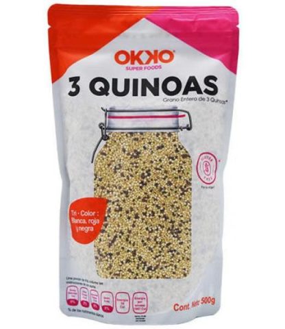 QUINOA TRIO BLANCA NEGRA Y ROJA 500 G OKKO