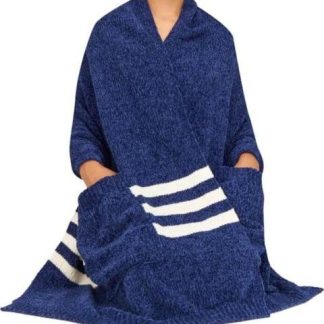 REBOZO CHAL PARA DAMA UNITALLA DE CHENILLE CON BOLSILLOS AZUL REY HOLLY LAND