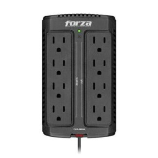 REGULADOR FORZA CAPACIDAD DE VOLTAJE 900VA-450W. 8 TOMAS DE CORRIENTE.