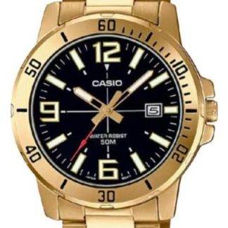 RELOJ ANALOGO CON CORREA DE ACERO ORO CASIO