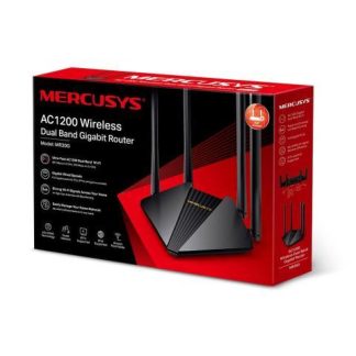 ROUTER MERCUSYS GIGABIT ETHERNET DE BANDA DUAL MR30G AC1200 INALAMBRICO 1167MBIT-S 3X RJ-45 2.4-5GHZ 4 ANTENAS OMNIDIRECCIONALES DE 5DBI