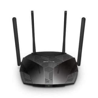 ROUTER MERCUSYS GIGABIT ETHERNET DOBLE BANDA MR80X INALAMBRICO 3000 MBIT-S 3X RJ-45 2.4-5GHZ CON 4 ANTENAS EXTERNAS DE 5DBI