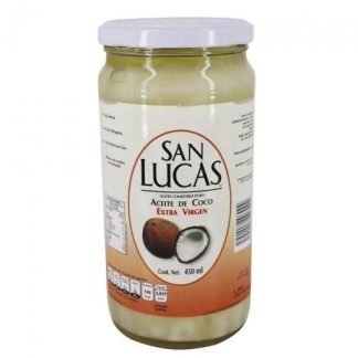 SAN LUCAS ACEITE DE COCO EXTRA VIRGEN 450 ML COMESTIBLE ALIMENTOS SANOL