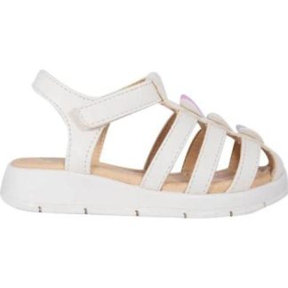 SANDALIA CASUAL CON CORAZONES BEIGE/HUESO YU YIN