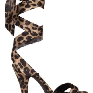 SANDALIA CON TIRAS ANIMAL PRINT MULTICOLOR YAELI FASHION
