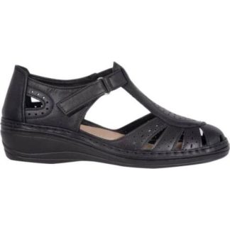 SANDALIA CONFORT CON RESORTE NEGRO SHOSH