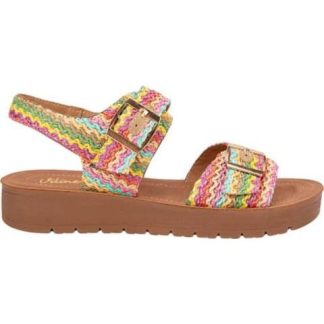 SANDALIA PLANA RAFIA MULTICOLOR VI LINE