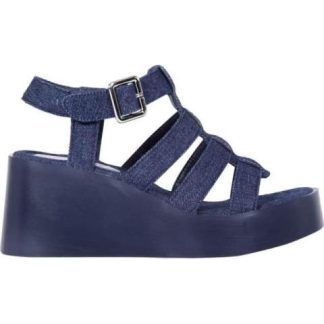 SANDALIA PLATAFORMA MONOCOLOR AZUL MEZCLILLA VI LINE FASHION