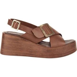 SANDALIA PLATAFORMA MONOCOLOR CAFE VI LINE FASHION