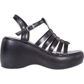 SANDALIA PLATAFORMA MONOCOLOR              NA NEGRO VI LINE FASHION