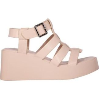 SANDALIA PLATAFORMA MONOCOLOR NUDE VI LINE FASHION
