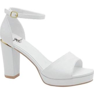 SANDALIA PLATAFORMA TACON MONOCOLOR BLANCO YAELI