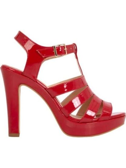 SANDALIA PLATAFORMA TACON TIRAS ROJO YAELI FASHION