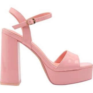 SANDALIA TACON PLATAFORMA MONOCOLOR ROSA YAELI FASHION