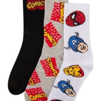 SET 3 PARES CALCETAS LARGAS LICENCIA MARVEL CABALLERO MULTICOLOR DISNEY